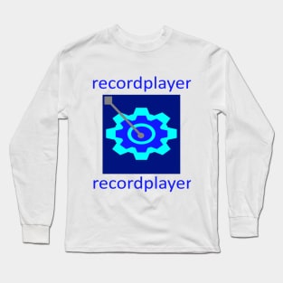 Blue Record Player Long Sleeve T-Shirt